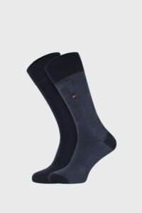 2 PACK tmavě modrých ponožek Tommy Hilfiger Rib