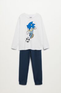 Mango Kids - Dětské bavlněné pyžamo Sonic